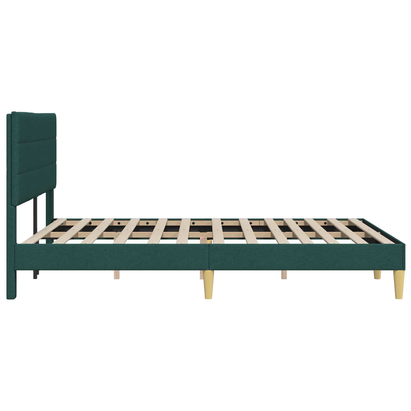vidaXL Σκελετός Κρεβατιού Σκούρο Πράσινο 160 x 200 cm Ύφασμα - Image 5