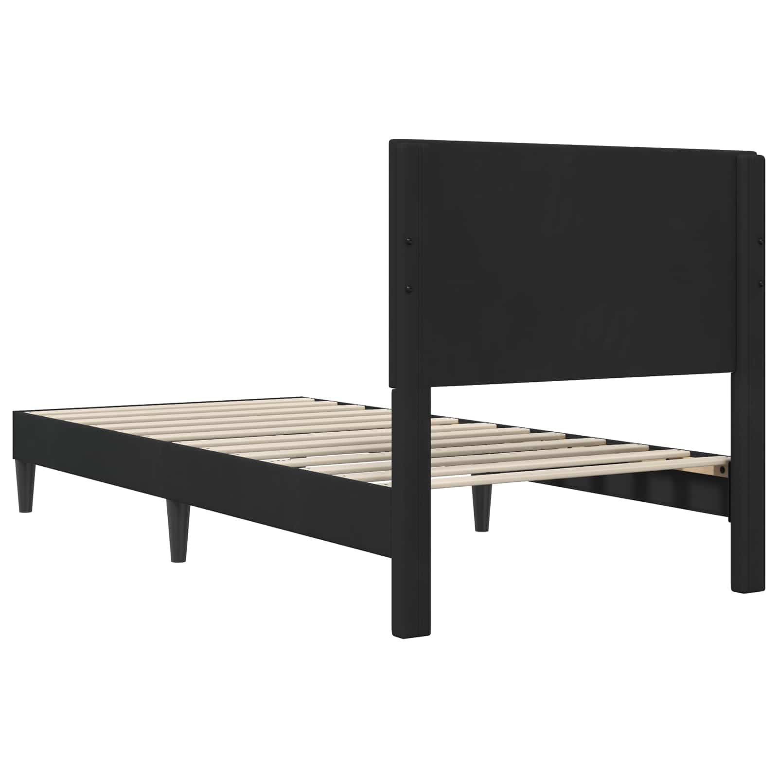 vidaXL Σκελετός Κρεβατιού με κεφαλάρι Μαύρο 90 x 190 cm Βελούδο - Image 6