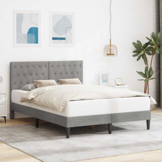 vidaXL Σκελετός Κρεβατιού Ανοιχτό γκρι 120 x 190 cm Βελούδο