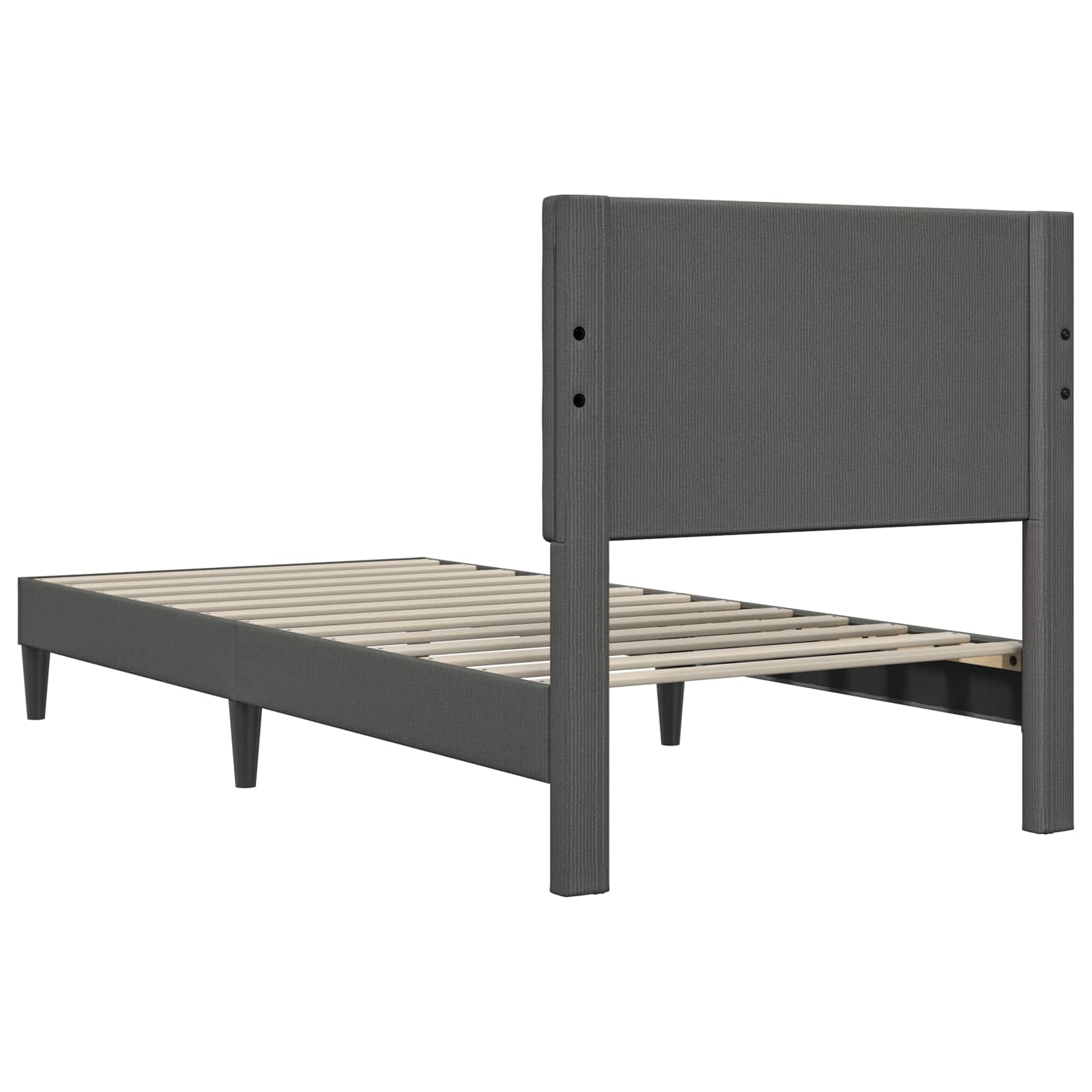vidaXL Σκελετός Κρεβατιού Σκούρο Γκρι 80 x 200 cm Υφασμάτινο Κορντουρά - Image 6
