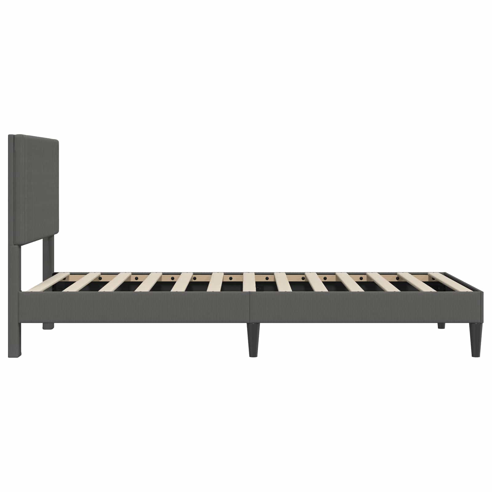 vidaXL Σκελετός Κρεβατιού Σκούρο Γκρι 80 x 200 cm Υφασμάτινο Κορντουρά - Image 5