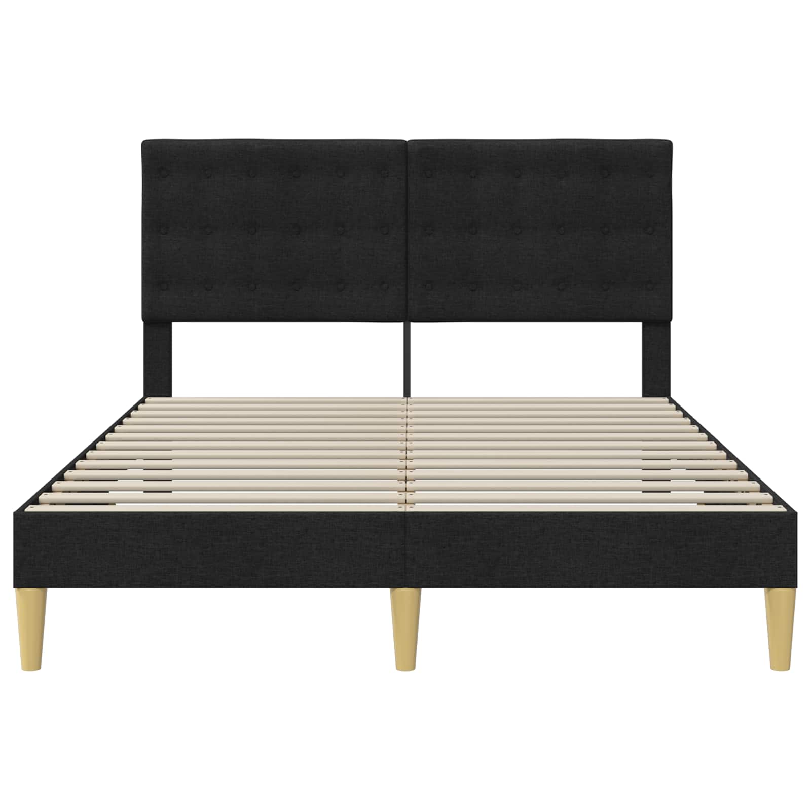 vidaXL Σκελετός Κρεβατιού με κεφαλάρι Μαύρο 120 x 200 cm Ύφασμα - Image 4