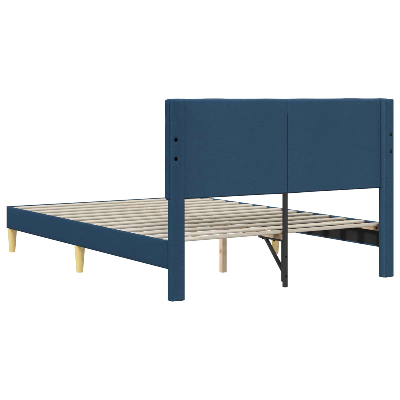vidaXL Σκελετός Κρεβατιού με κεφαλάρι Μπλε 120 x 200 cm Ύφασμα - Image 6