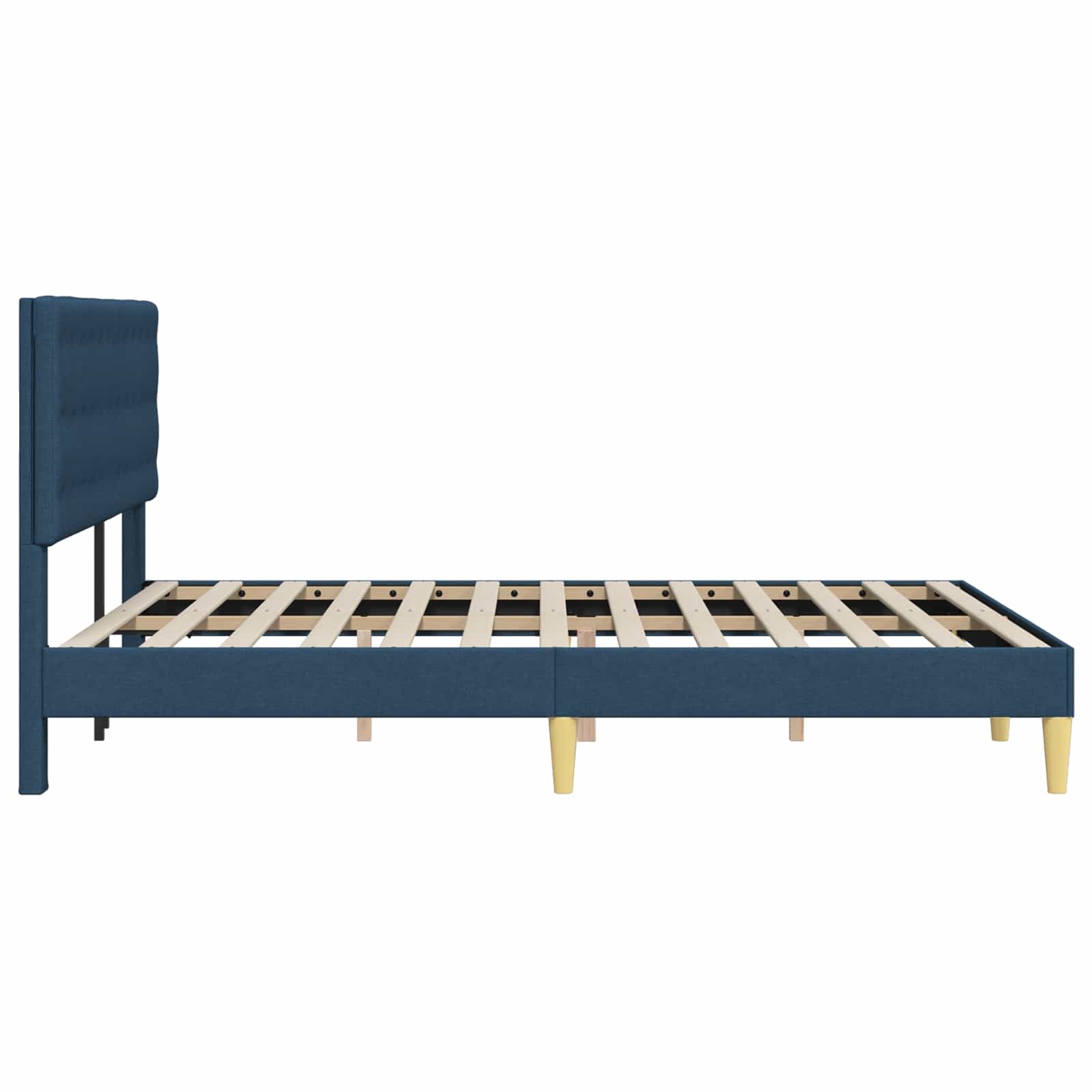 vidaXL Σκελετός Κρεβατιού με κεφαλάρι Μπλε 120 x 200 cm Ύφασμα - Image 5