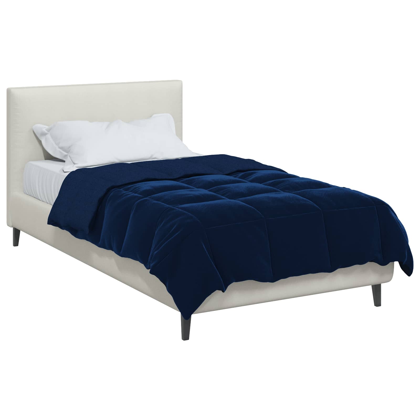 vidaXL Καλοκαιρινό Παπλωματοθήκη 155 x 220 cm Καλοκαίρι Σκούρο Μπλε - Image 3