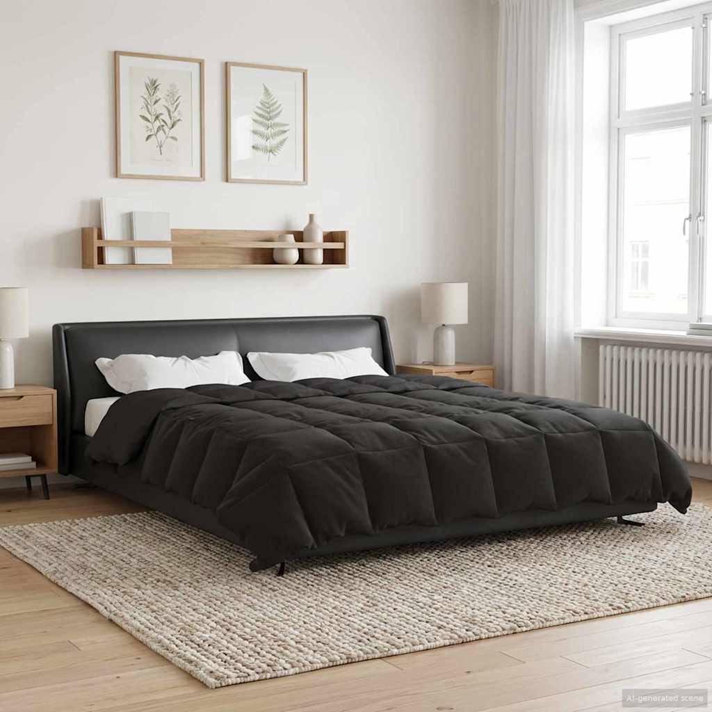vidaXL Κουβέρτα ολόκληρου του χρόνου 200 x 200 cm 4 Εποχές Ανθρακί - Image 4
