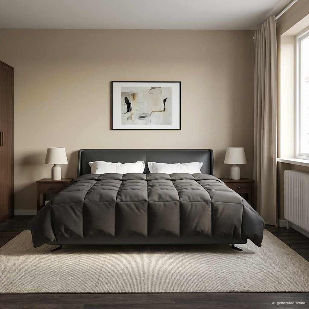 vidaXL Κουβέρτα ολόκληρου του χρόνου 200 x 220 cm 4 Εποχές Ανθρακί - Image 4