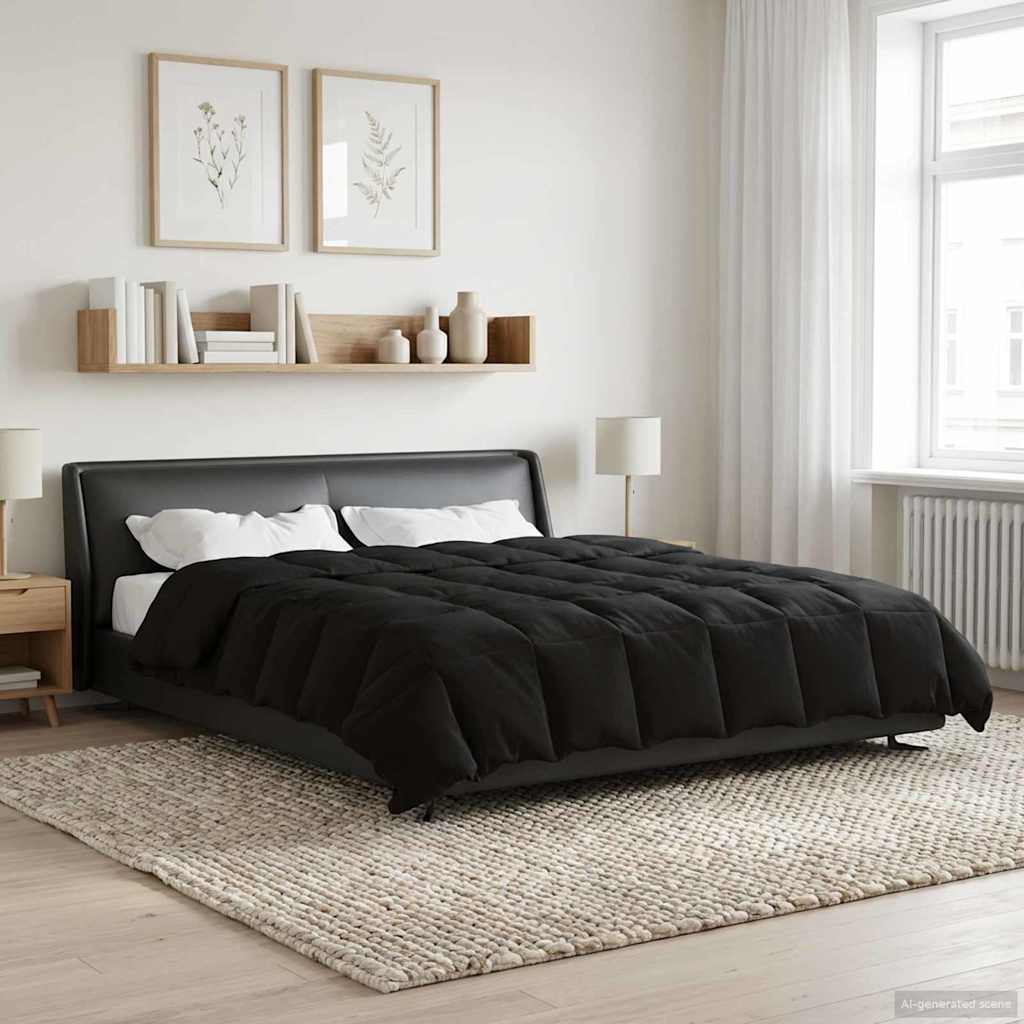 vidaXL Κουβέρτα ολόκληρου του χρόνου 260 x 220 εκ. 4 Εποχές Μαύρο - Image 4