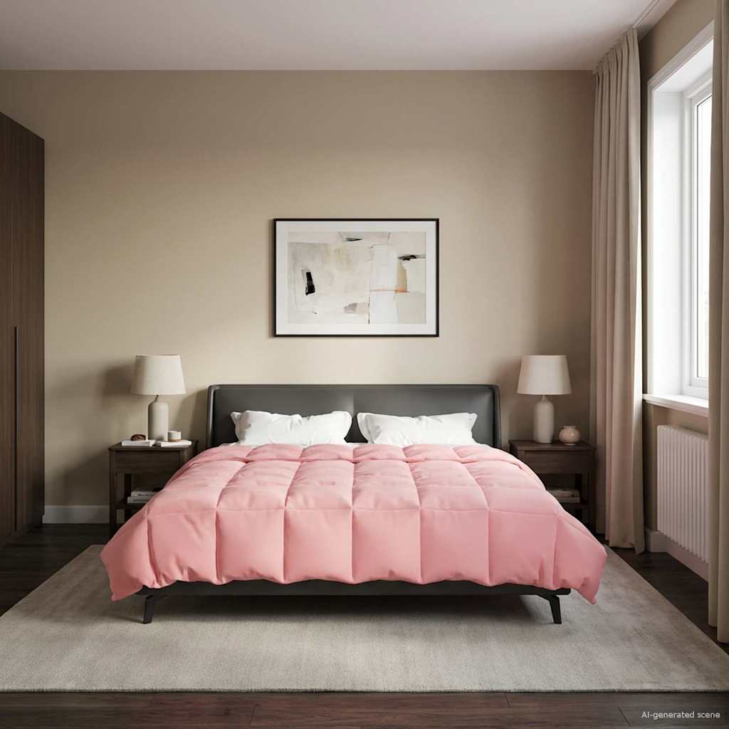 vidaXL Κουβέρτα ολόκληρου του χρόνου 200 x 240 cm 4 Εποχές Ροζ - Image 4