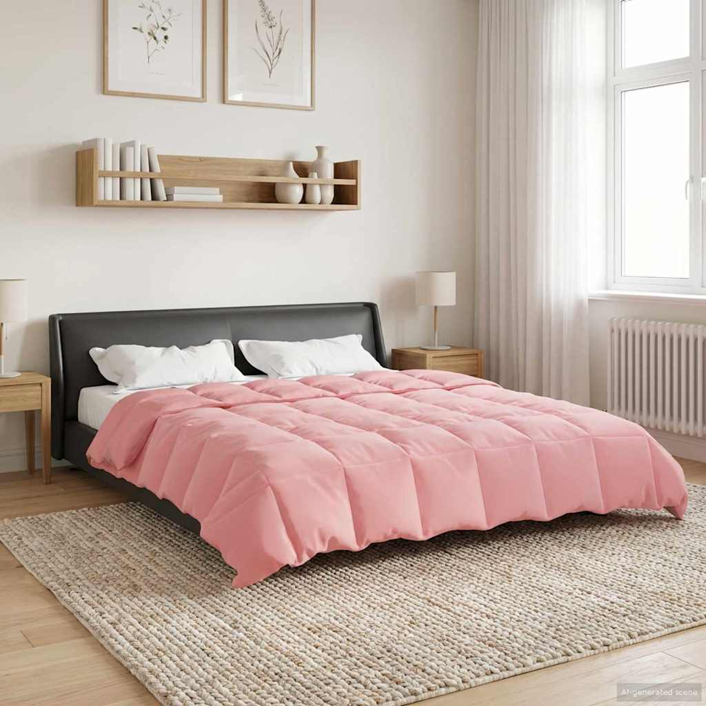 vidaXL Κουβέρτα ολόκληρου του χρόνου 220 x 240 cm 4 Εποχές Ροζ - Image 4