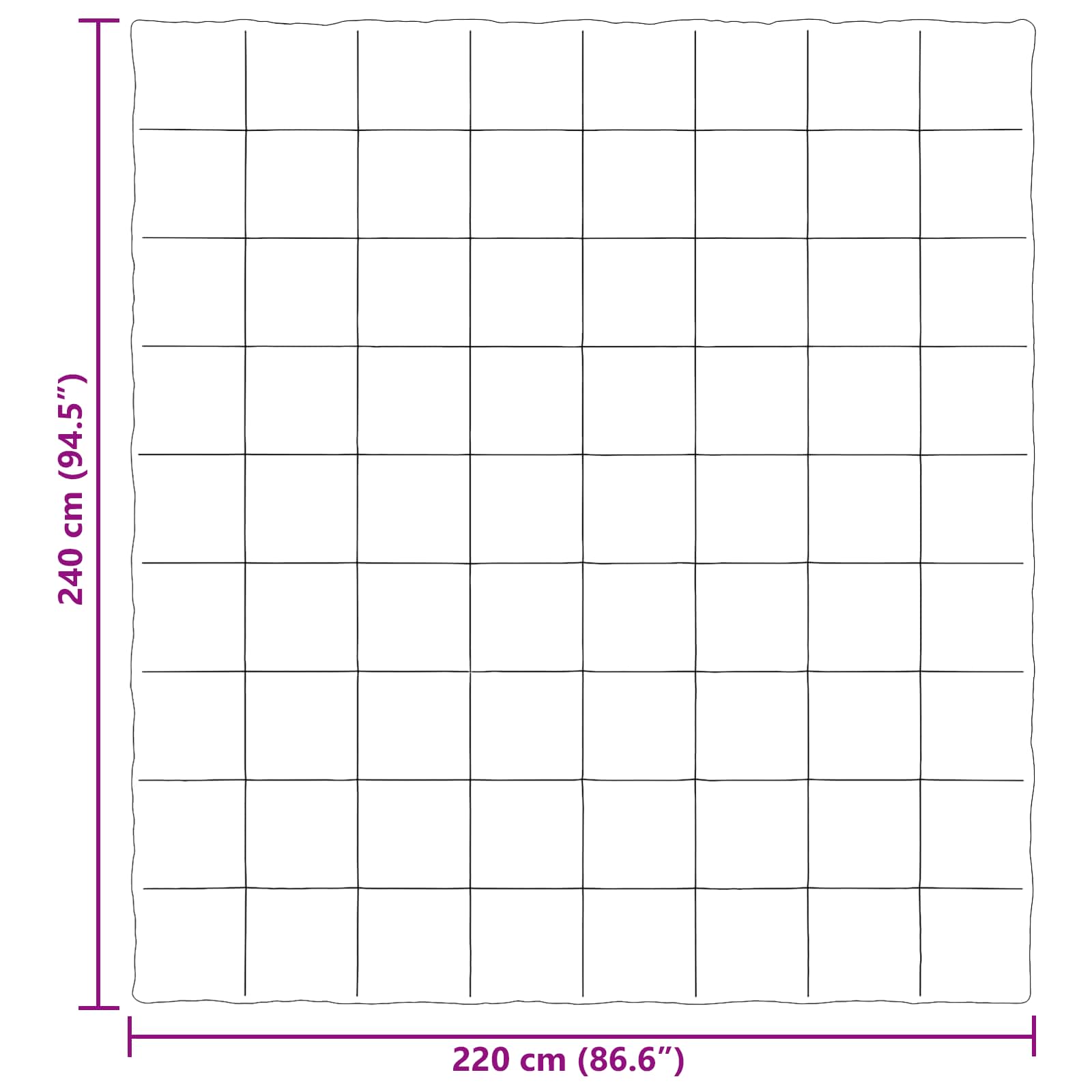vidaXL Κουβέρτα ολόκληρου του χρόνου 220 x 240 cm 4 Εποχές Κρεμ - Image 10