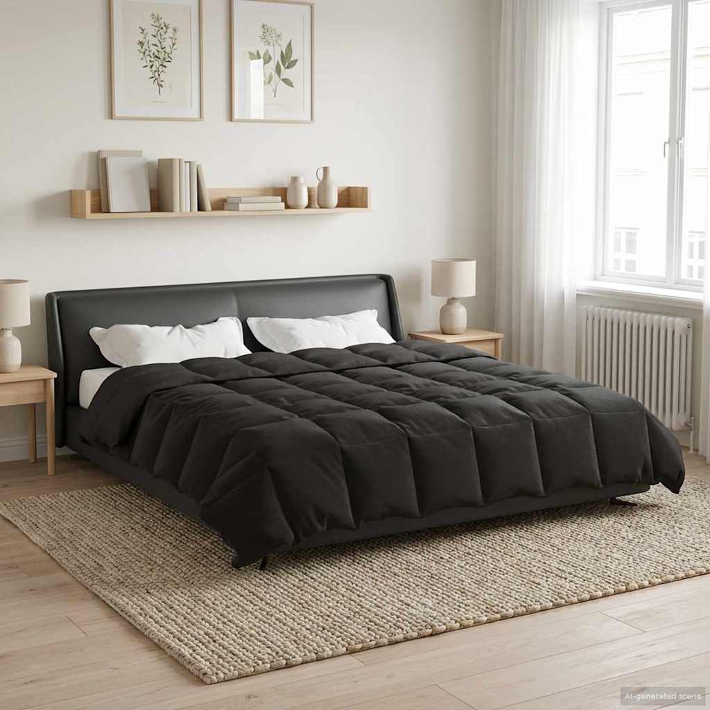 vidaXL Χειμερινό Παπλωματοθήκη 240 x 260 εκ. Χειμώνας Ανθρακί - Image 4