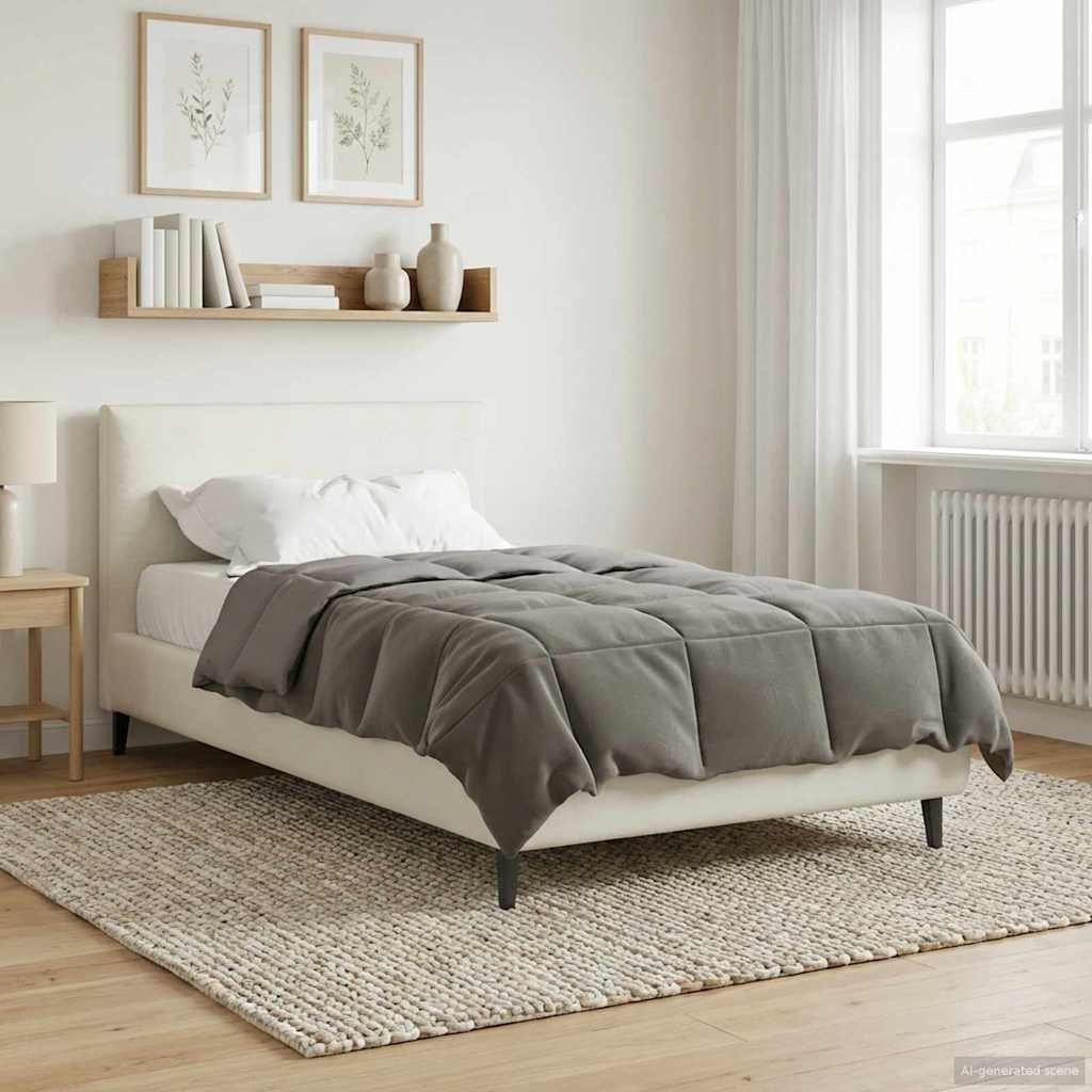 vidaXL Χειμερινό Παπλωματοθήκη 140 x 220 cm Χειμώνας Ανοιχτό γκρι - Image 4