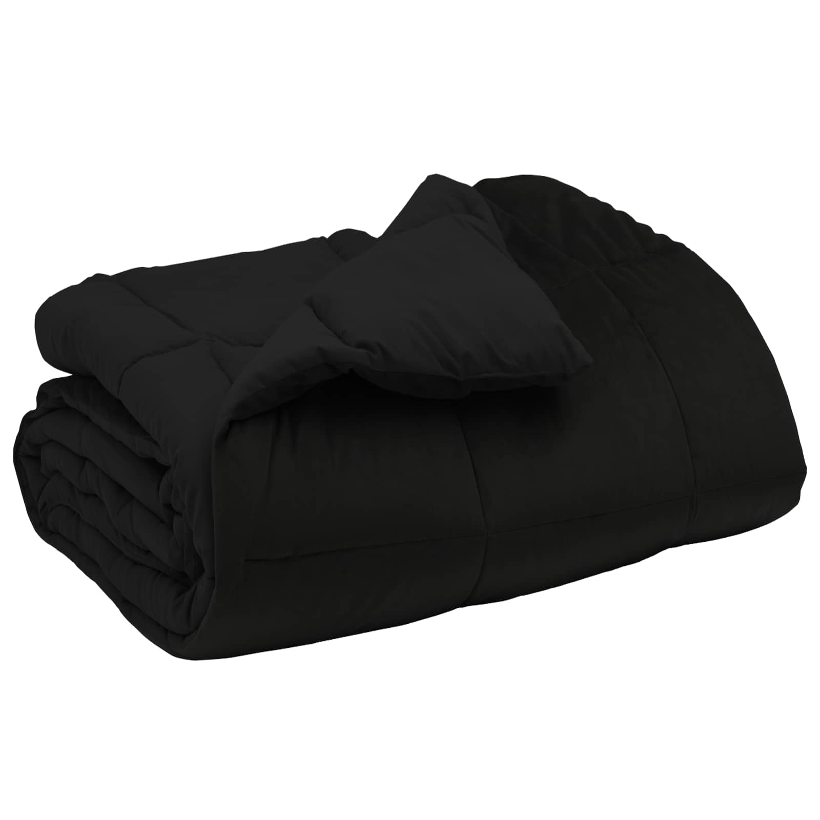 vidaXL Χειμερινό Παπλωματοθήκη 135 x 200 cm Χειμώνας Μαύρο Αναπνεύσιμο - Image 2