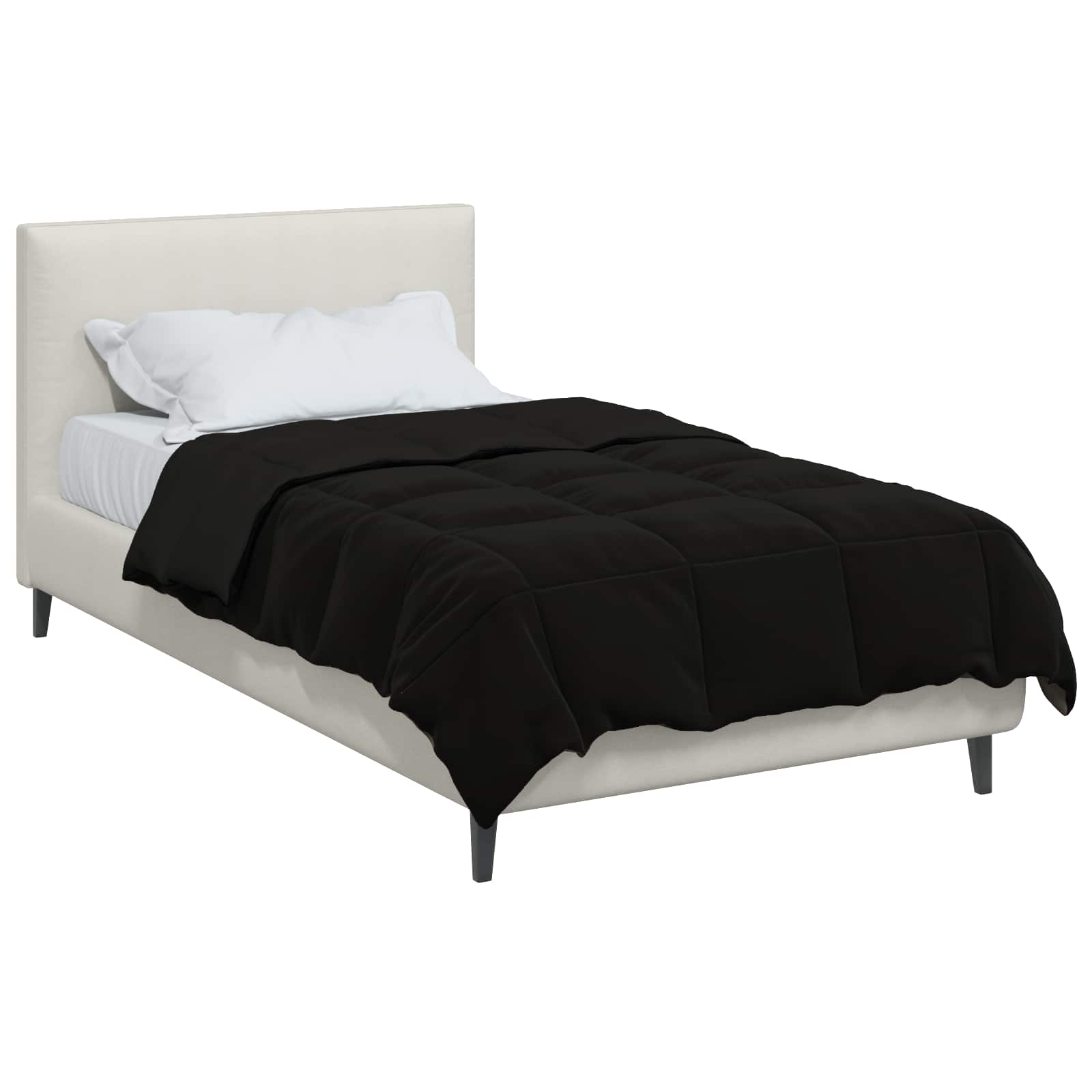 vidaXL Χειμερινό Παπλωματοθήκη 135 x 200 cm Χειμώνας Μαύρο Αναπνεύσιμο - Image 3