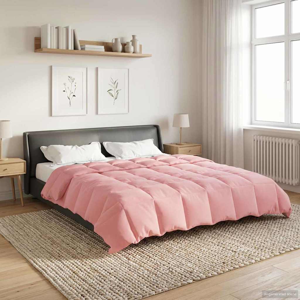 vidaXL Χειμερινό Παπλωματοθήκη 200 x 200 cm Χειμώνας Ροζ Αναπνεύσιμο - Image 4