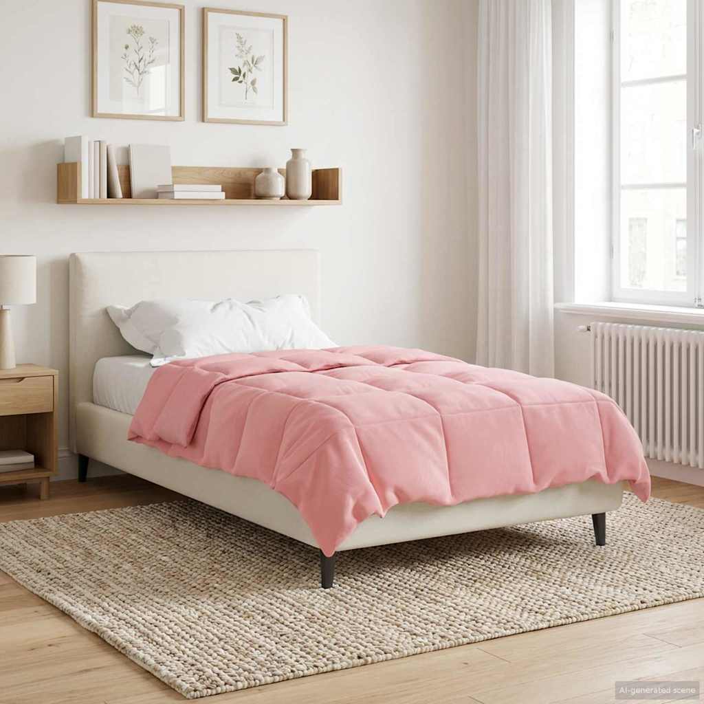 vidaXL Χειμερινό Παπλωματοθήκη 135 x 220 εκ. Χειμώνας Ροζ Αναπνεύσιμο - Image 4