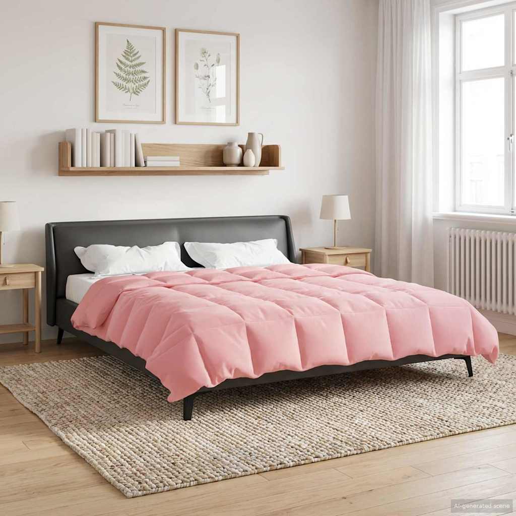 vidaXL Χειμερινό Παπλωματοθήκη 200 x 220 cm Χειμώνας Ροζ Αναπνεύσιμο - Image 4