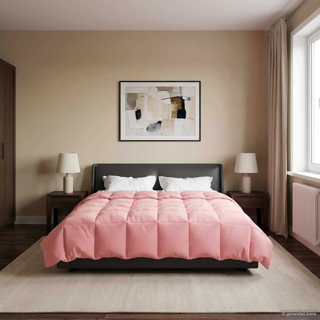vidaXL Χειμερινό Παπλωματοθήκη 220 x 240 cm Χειμώνας Ροζ Αναπνεύσιμο - Image 4