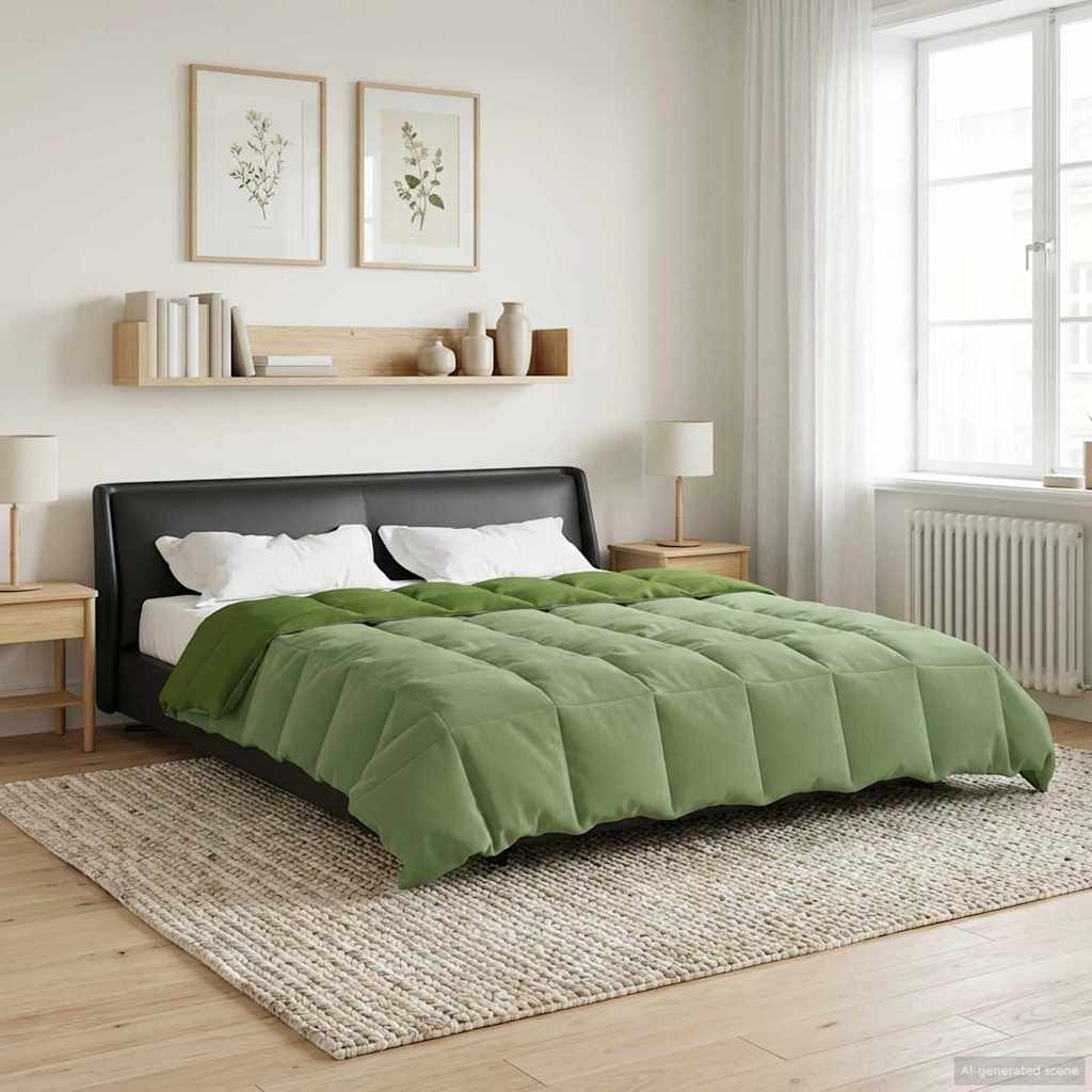 vidaXL Χειμερινό Παπλωματοθήκη 200 x 240 cm Χειμώνας Πράσινο - Image 4