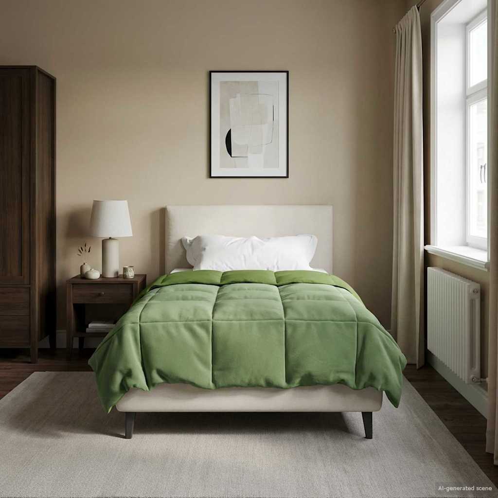 vidaXL Χειμερινό Παπλωματοθήκη 155 x 220 cm Χειμώνας Πράσινο - Image 4