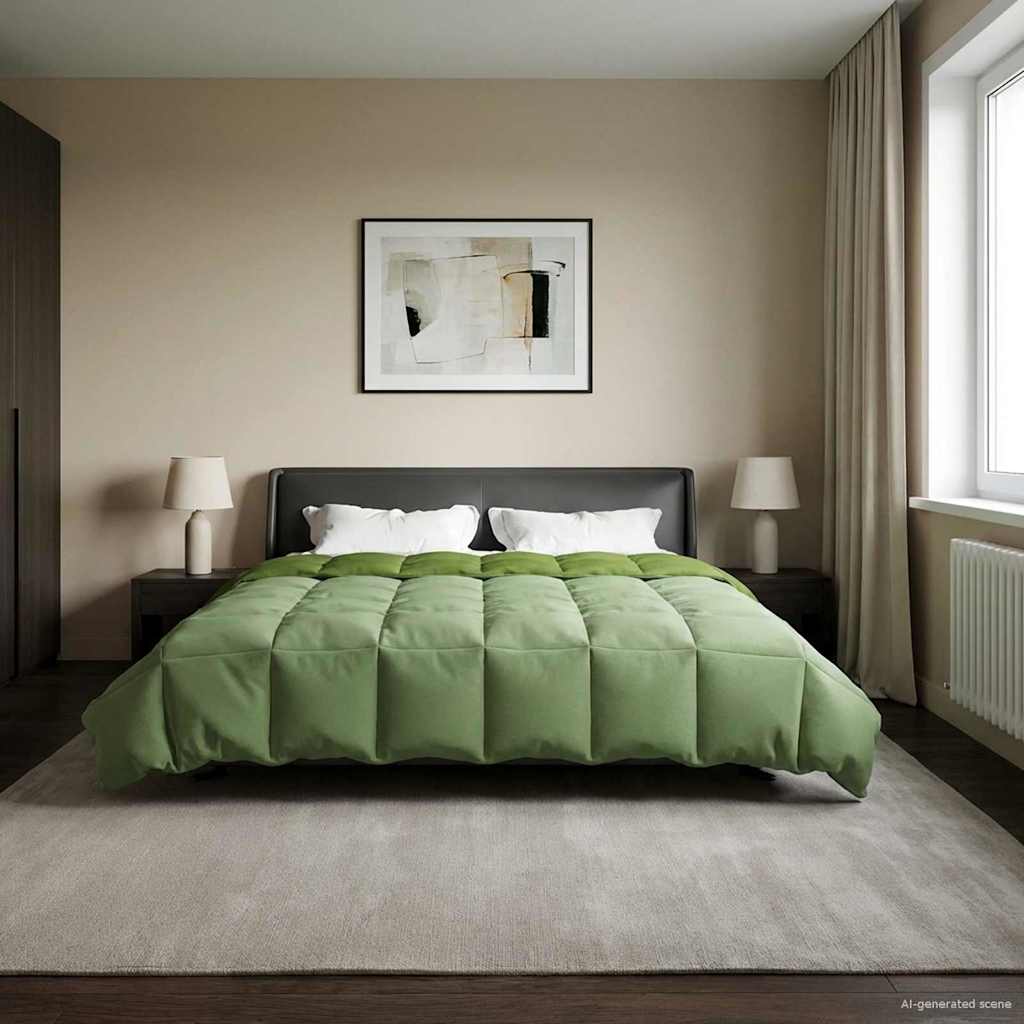 vidaXL Χειμερινό Παπλωματοθήκη 220 x 260 cm Χειμώνας Πράσινο - Image 4