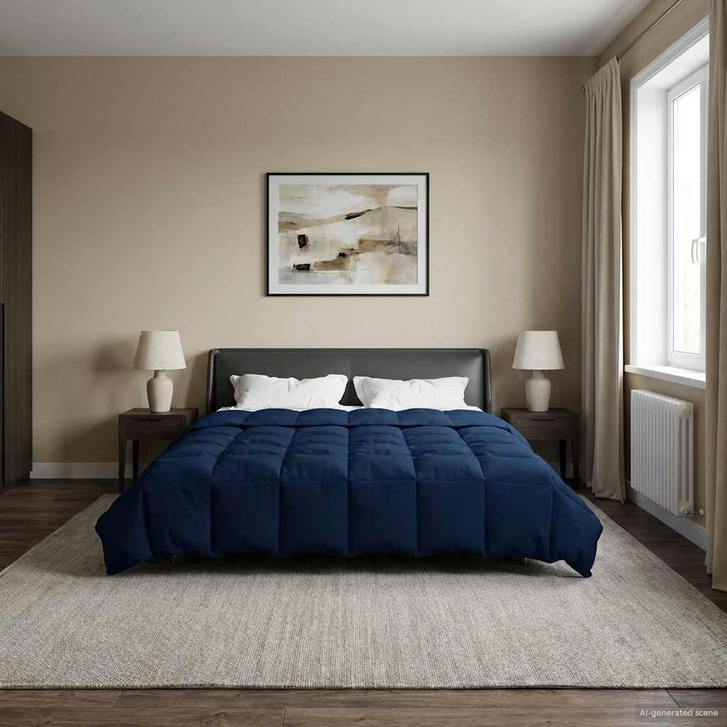 vidaXL Χειμερινό Παπλωματοθήκη 200 x 220 cm Χειμώνας Σκούρο Μπλε - Image 4