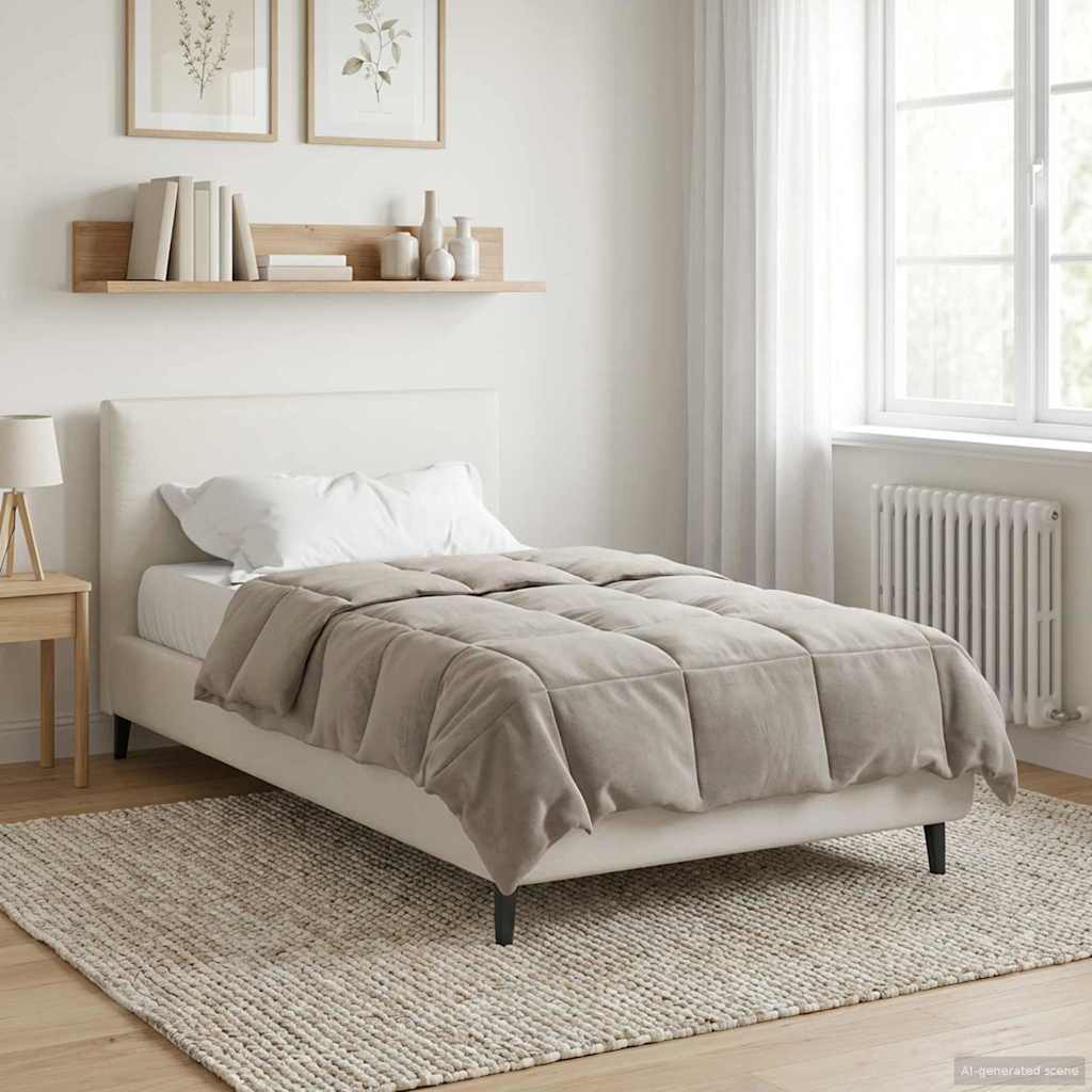 vidaXL Χειμερινό Παπλωματοθήκη 140 x 220 cm Χειμώνας Κρεμ Αναπνεύσιμο - Image 4