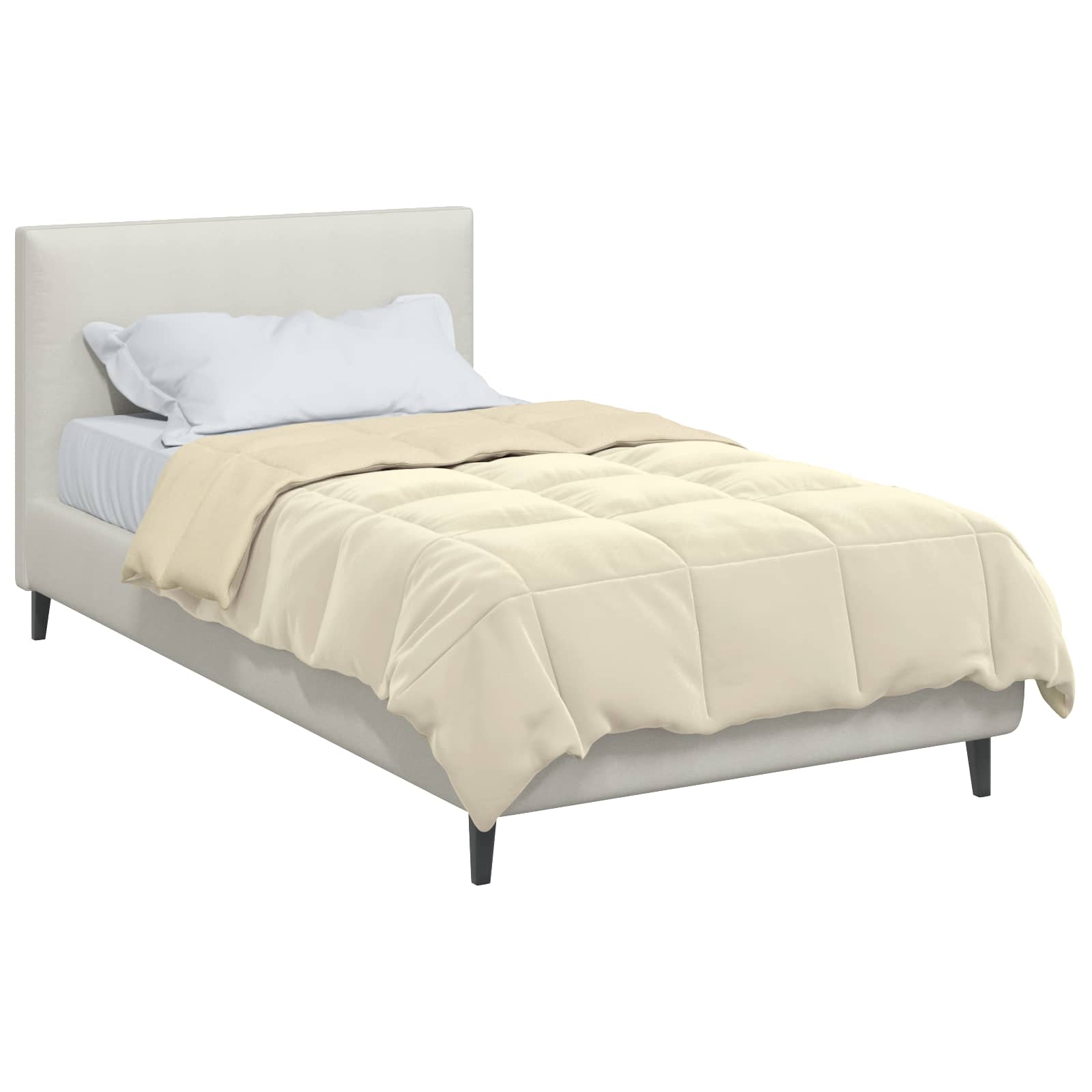 vidaXL Χειμερινό Παπλωματοθήκη 140 x 220 cm Χειμώνας Κρεμ Αναπνεύσιμο - Image 3