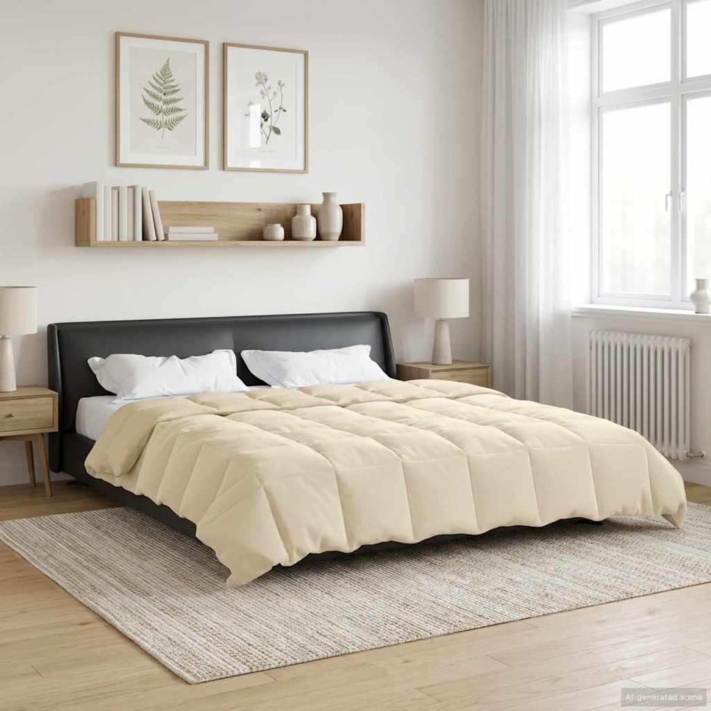 vidaXL Χειμερινό Παπλωματοθήκη 240 x 260 εκ. Χειμώνας Κρεμ Αναπνεύσιμο - Image 4