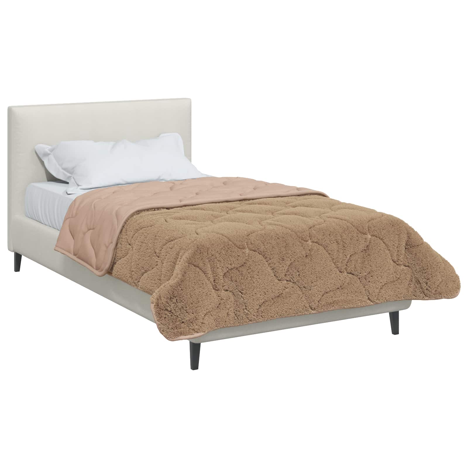 vidaXL Κουβέρτα ολόκληρου του χρόνου 155 x 220 cm Όχι Taupe - Image 3