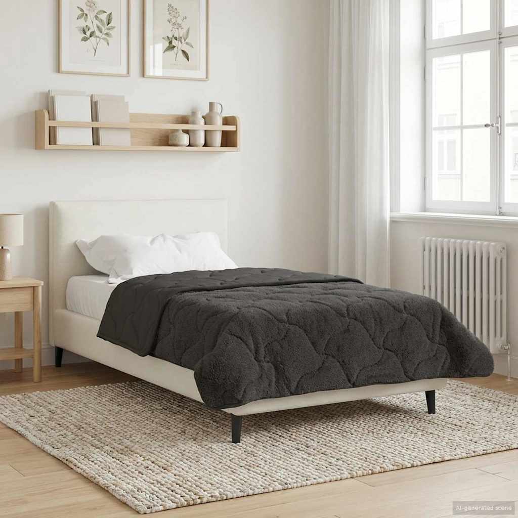vidaXL Χειμερινό Παπλωματοθήκη 140 x 220 cm Χειμώνας Ανθρακί - Image 4