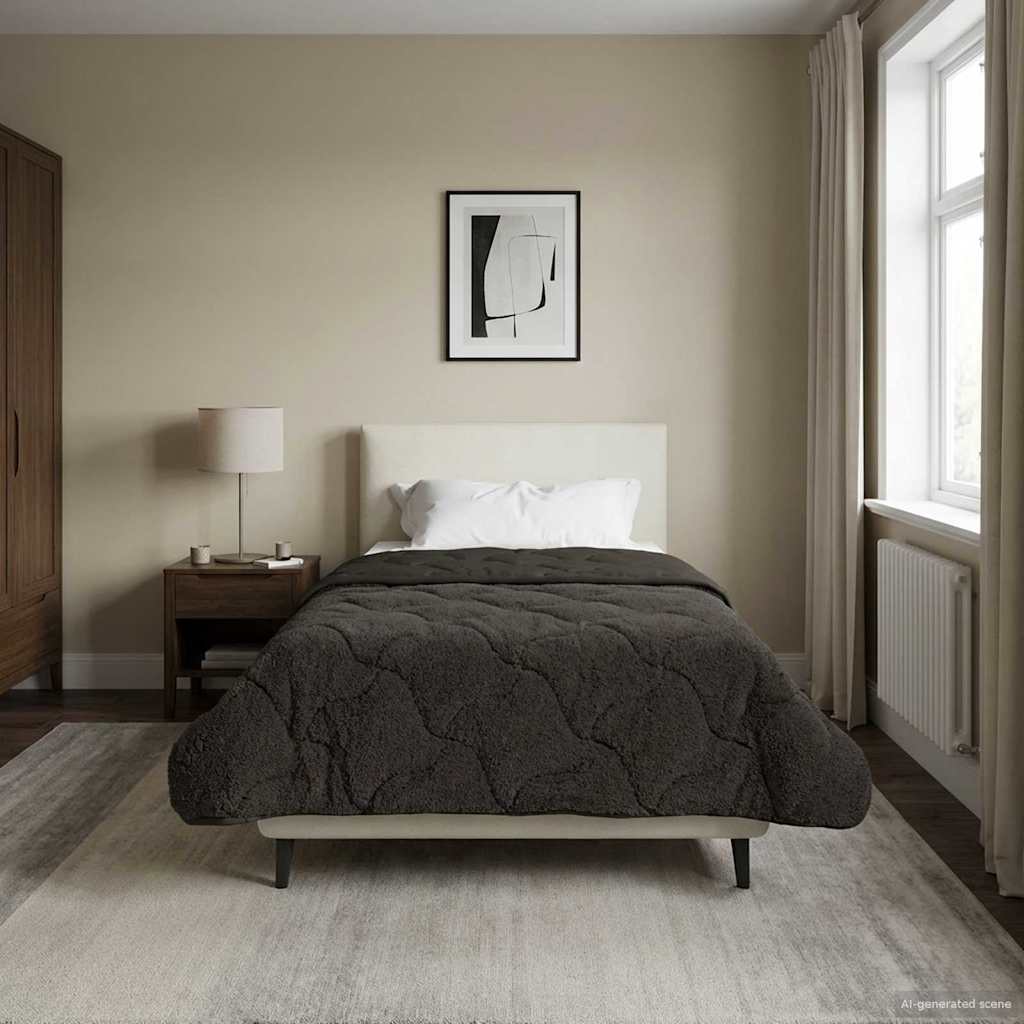 vidaXL Χειμερινό Παπλωματοθήκη 155 x 220 cm Χειμώνας Ανθρακί - Image 4