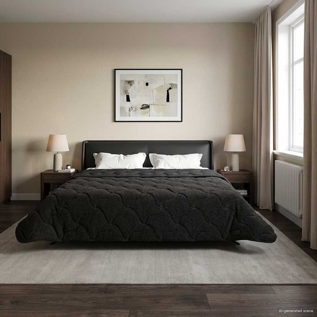 vidaXL Χειμερινό Παπλωματοθήκη 200 x 220 cm Χειμώνας Ανθρακί - Image 4