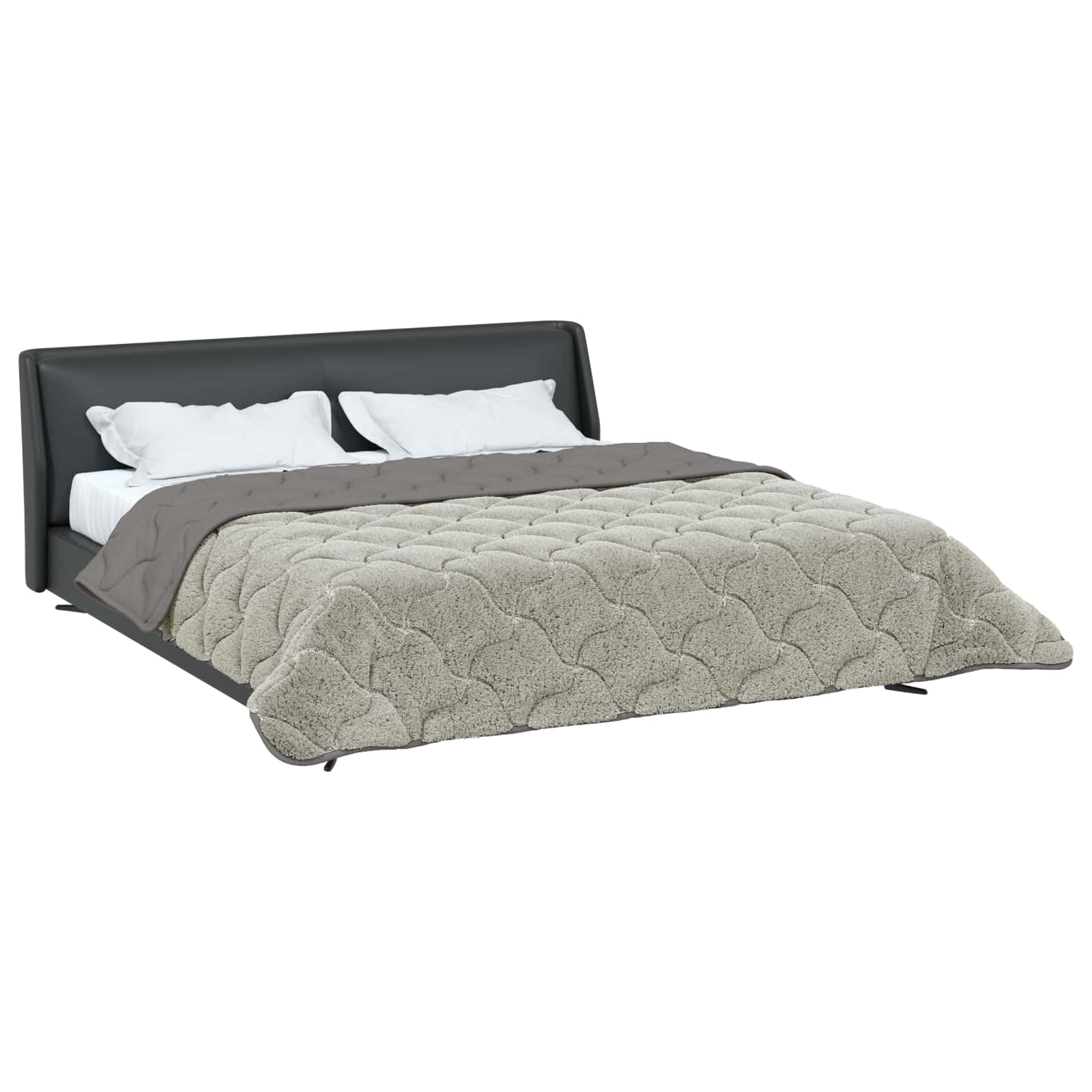 vidaXL Χειμερινό Παπλωματοθήκη 200 x 220 cm Χειμώνας Ανοιχτό γκρι - Image 3