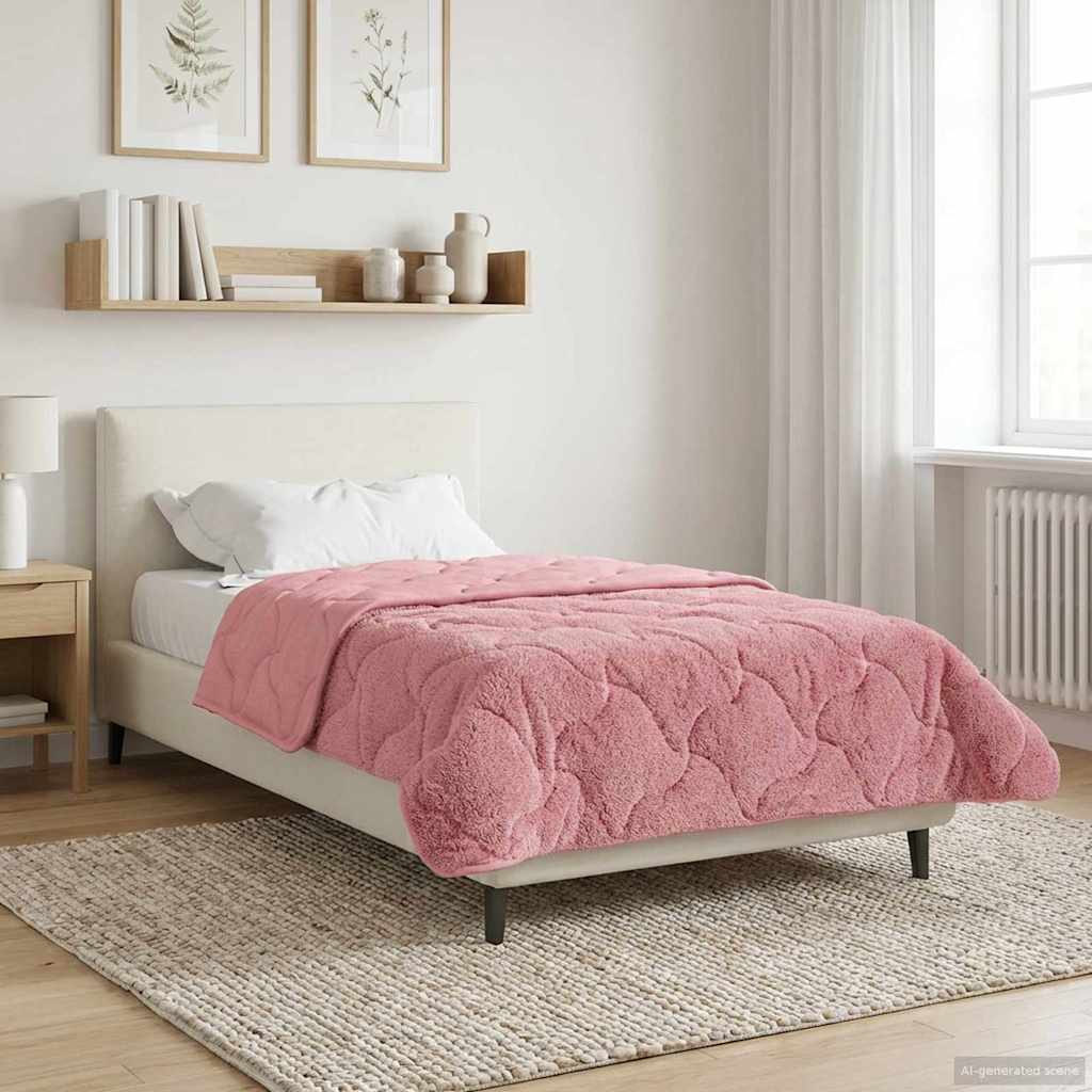 vidaXL Χειμερινό Παπλωματοθήκη 140 x 220 cm Χειμώνας Ροζ Αναπνεύσιμο - Image 4