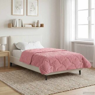 vidaXL Χειμερινό Παπλωματοθήκη 155 x 220 cm Χειμώνας Ροζ Αναπνεύσιμο