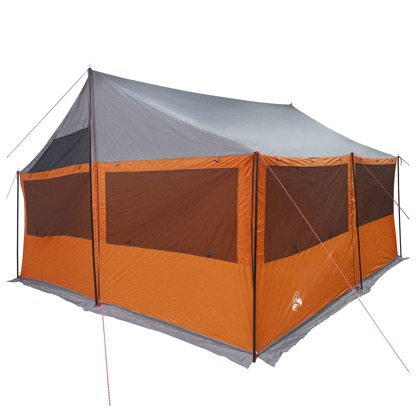 vidaXL Οικογενειακή Σκηνή Γκρι και Πορτοκαλί 450 x 400 x 265 εκ - Image 3