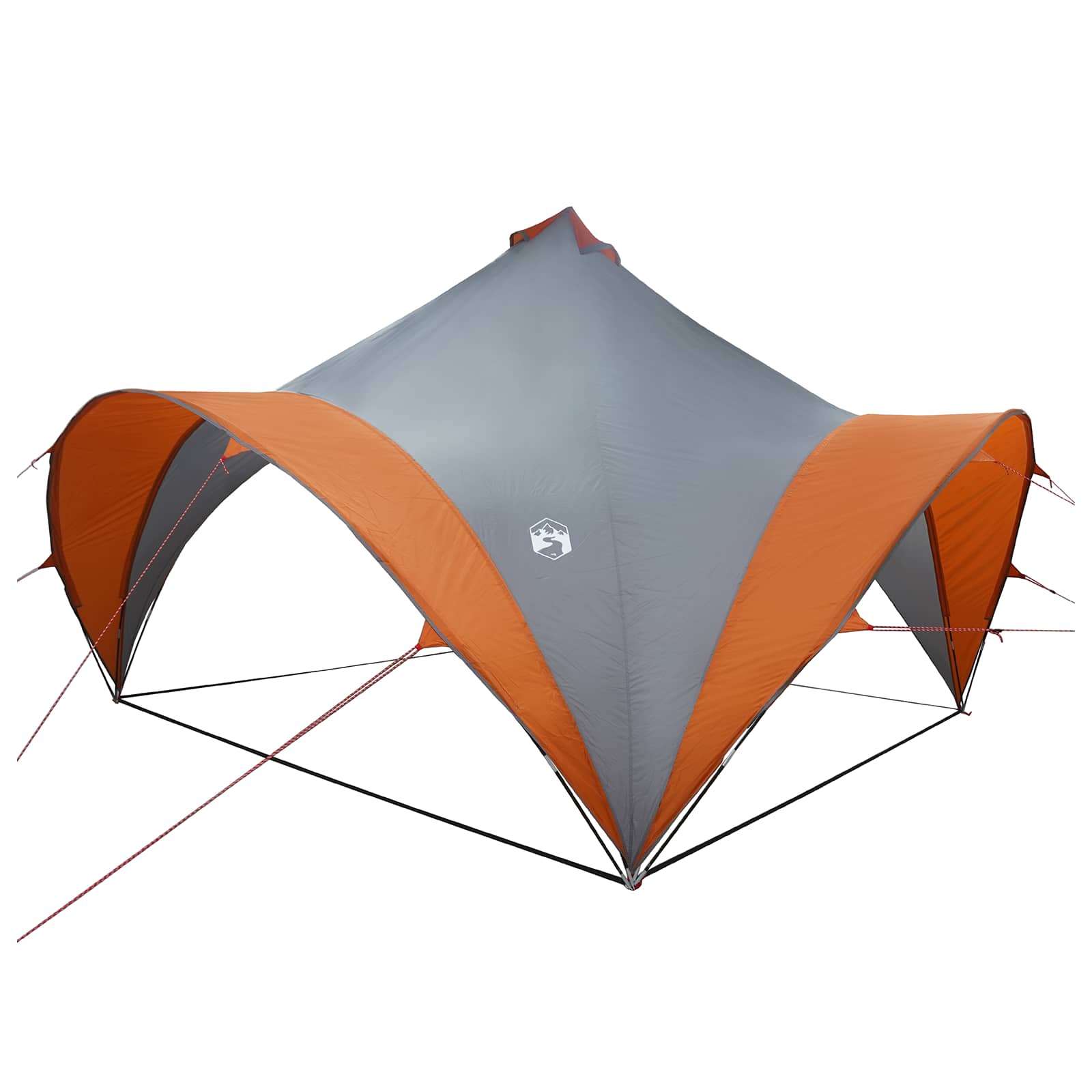 vidaXL Σκηνή Πάρτυ Γκρι και Πορτοκαλί 400 x 400 x 322 cm - Image 2