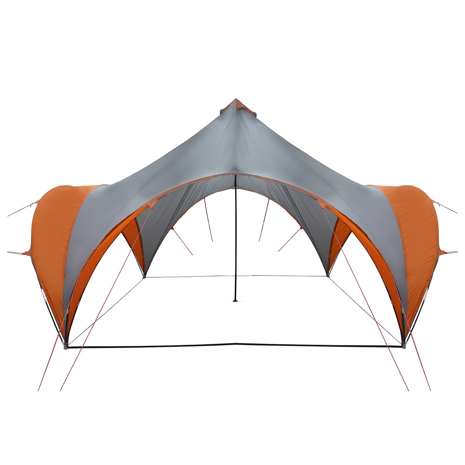 vidaXL Σκηνή Πάρτυ Γκρι και Πορτοκαλί 400 x 400 x 322 cm - Image 3