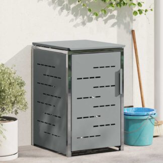 vidaXL Αποθήκευση Κάδου Γυρίσματος για 1 κάδο 240L Γκρι