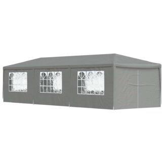 vidaXL Σκηνή Πάρτυ 900 x 300 x 255 εκ Ανοιχτό γκρι