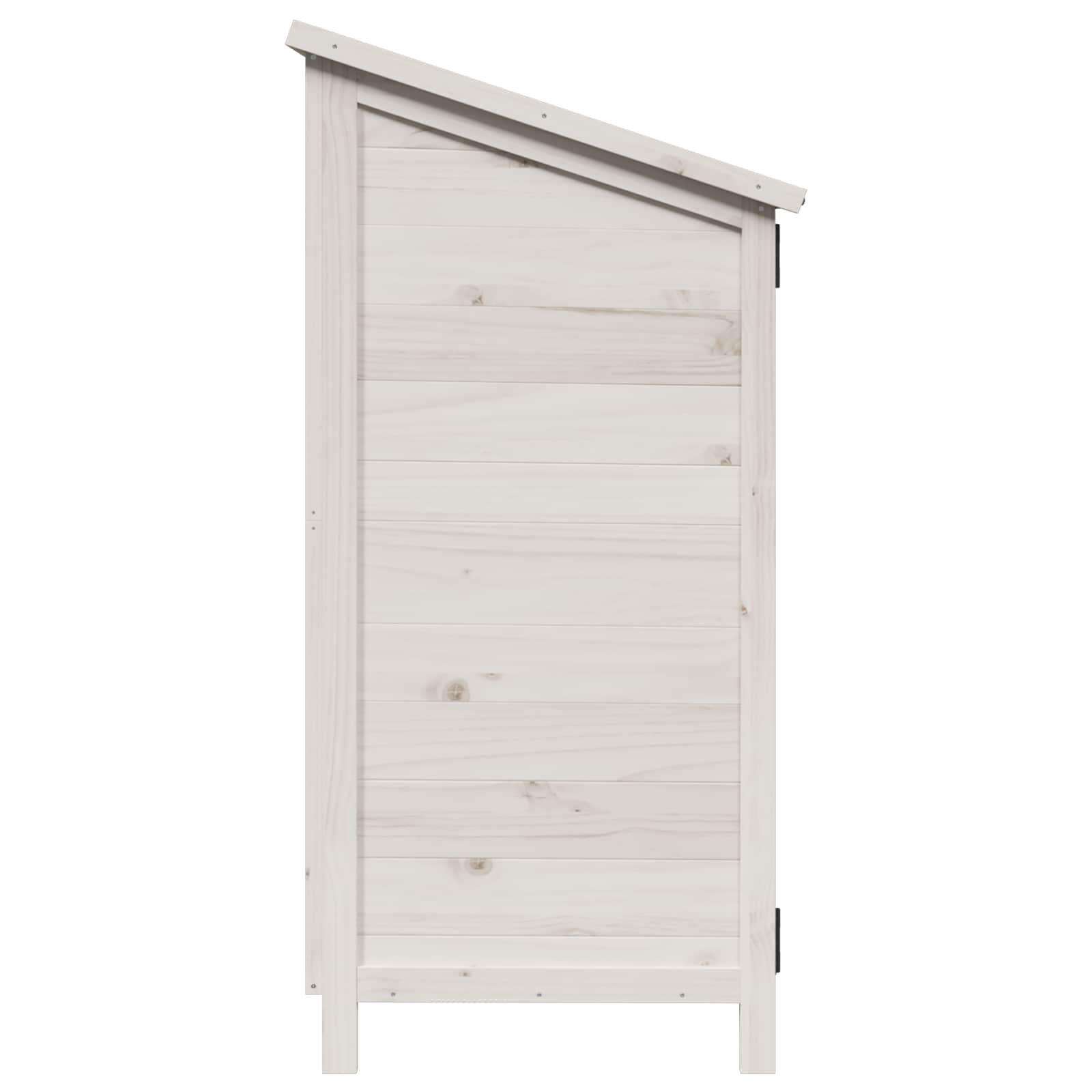 vidaXL Αποθήκη Κήπου Λευκό 106 x 56 x 113,5 cm Στερεό Ξύλο Πεύκου - Image 6