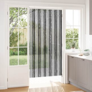 vidaXL Κουρτίνα εντόμων Chenille Γκρι και Μαύρο 100 x 200 cm 100% PP