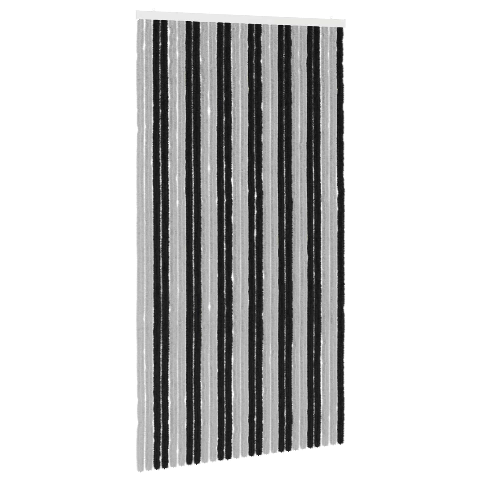 vidaXL Κουρτίνα εντόμων Chenille Γκρι και Μαύρο 118 x 220 cm 100% PP - Image 2