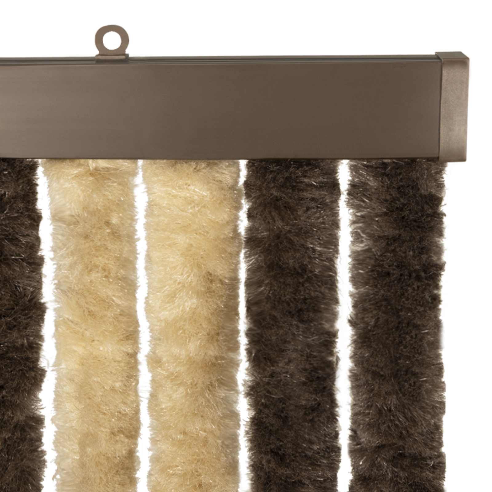 vidaXL Κουρτίνα εντόμων Chenille Σκούρο καφέ και μπεζ 100 x 200 cm - Image 4