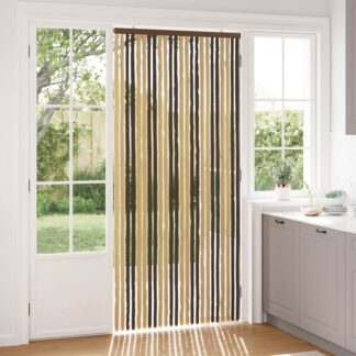 vidaXL Κουρτίνα εντόμων Chenille Σκούρο καφέ και μπεζ 100 x 220 cm