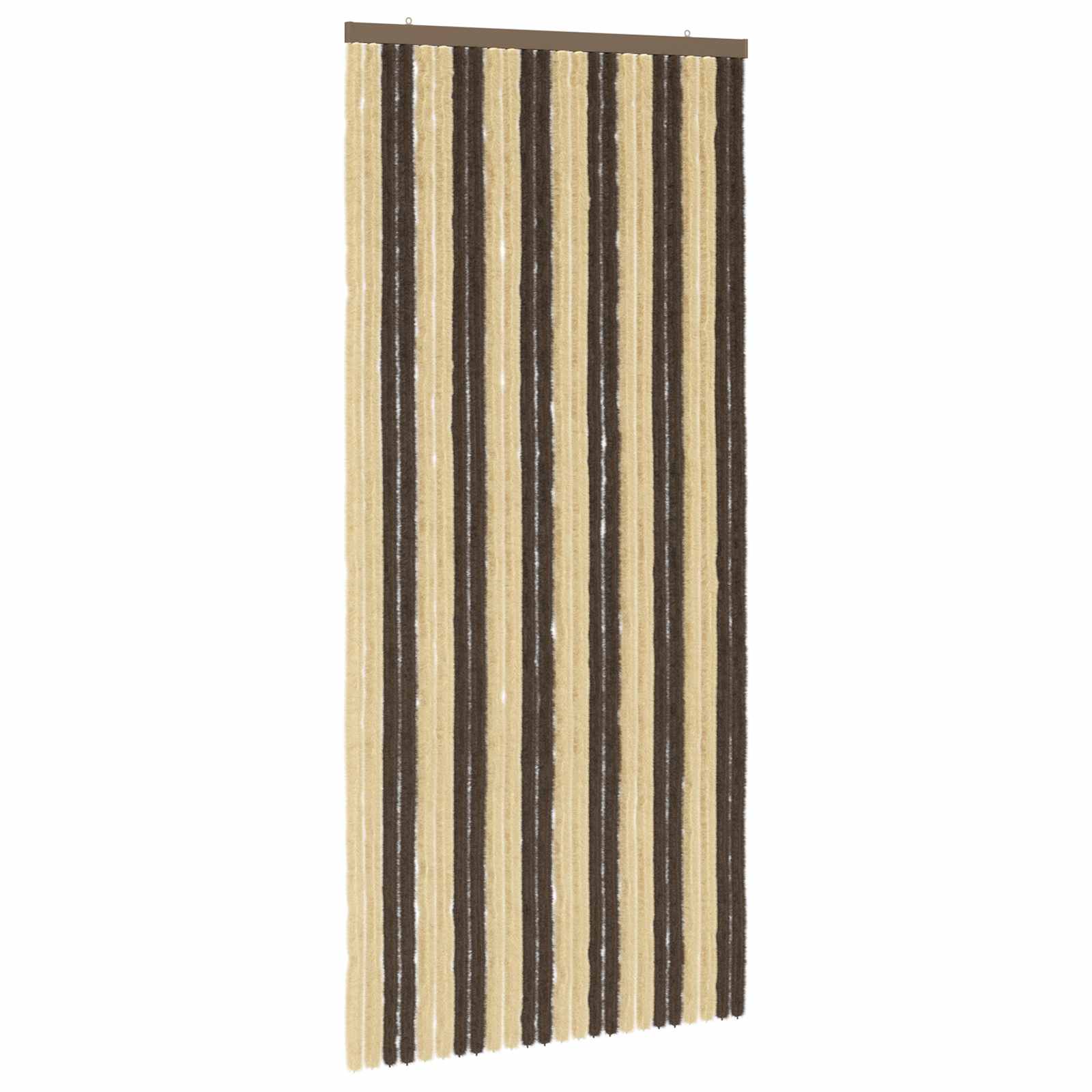 vidaXL Κουρτίνα εντόμων Chenille Σκούρο καφέ και μπεζ 100 x 220 cm - Image 2