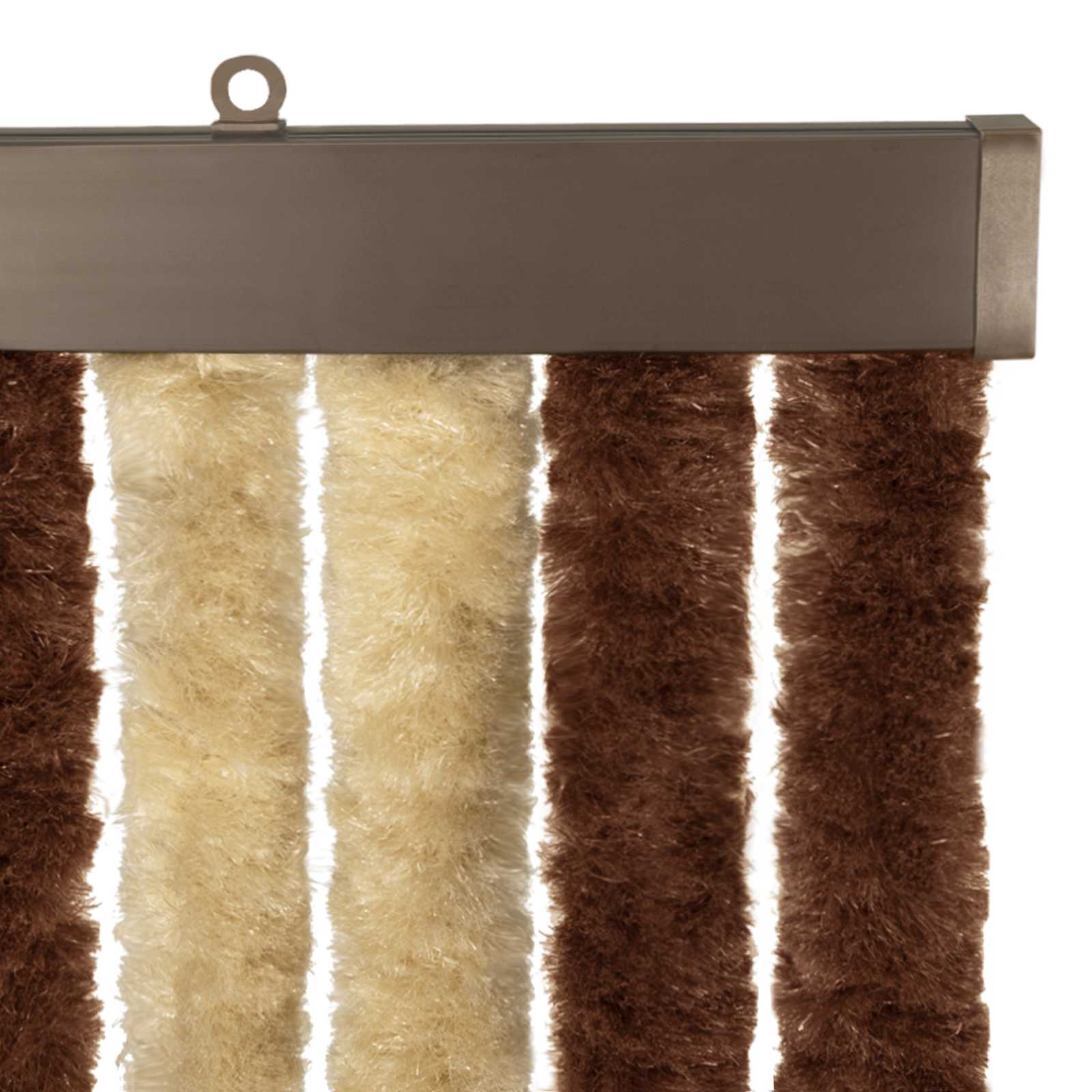 vidaXL Κουρτίνα εντόμων Chenille Καφέ και μπεζ 90 x 220 cm 100% PP - Image 4