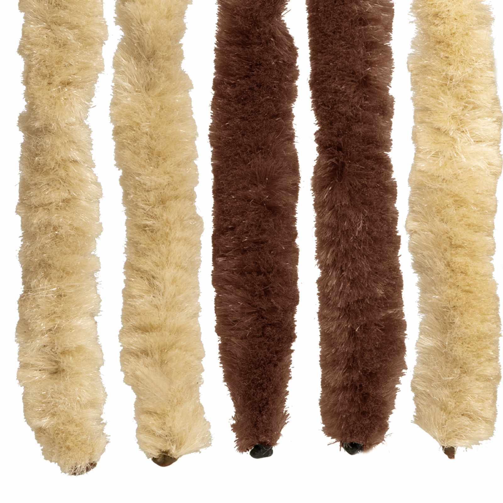 vidaXL Κουρτίνα εντόμων Chenille Καφέ και μπεζ 90 x 220 cm 100% PP - Image 5